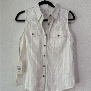 Shyanne Cream Plaid Top